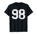 Number 98 Varsity Number T-Shirt - Aesthetic Graphic Unisex - T-Shirt, Sweatshirt, Hoodie