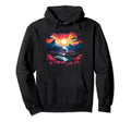 Spring Flower Landscape Japanese Sunset Hoodie - Custom Art Print Unisex - T-Shirt, Sweatshirt, Hoodie