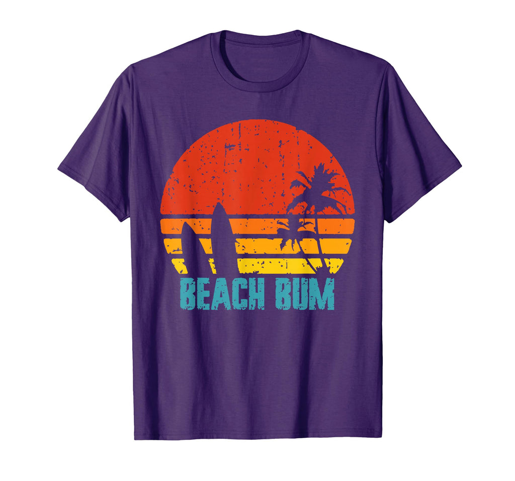 Distressed Sunset Surfboard Beach Bum T-Shirt - Trendy Graphic Unisex - T-Shirt, Sweatshirt, Hoodie