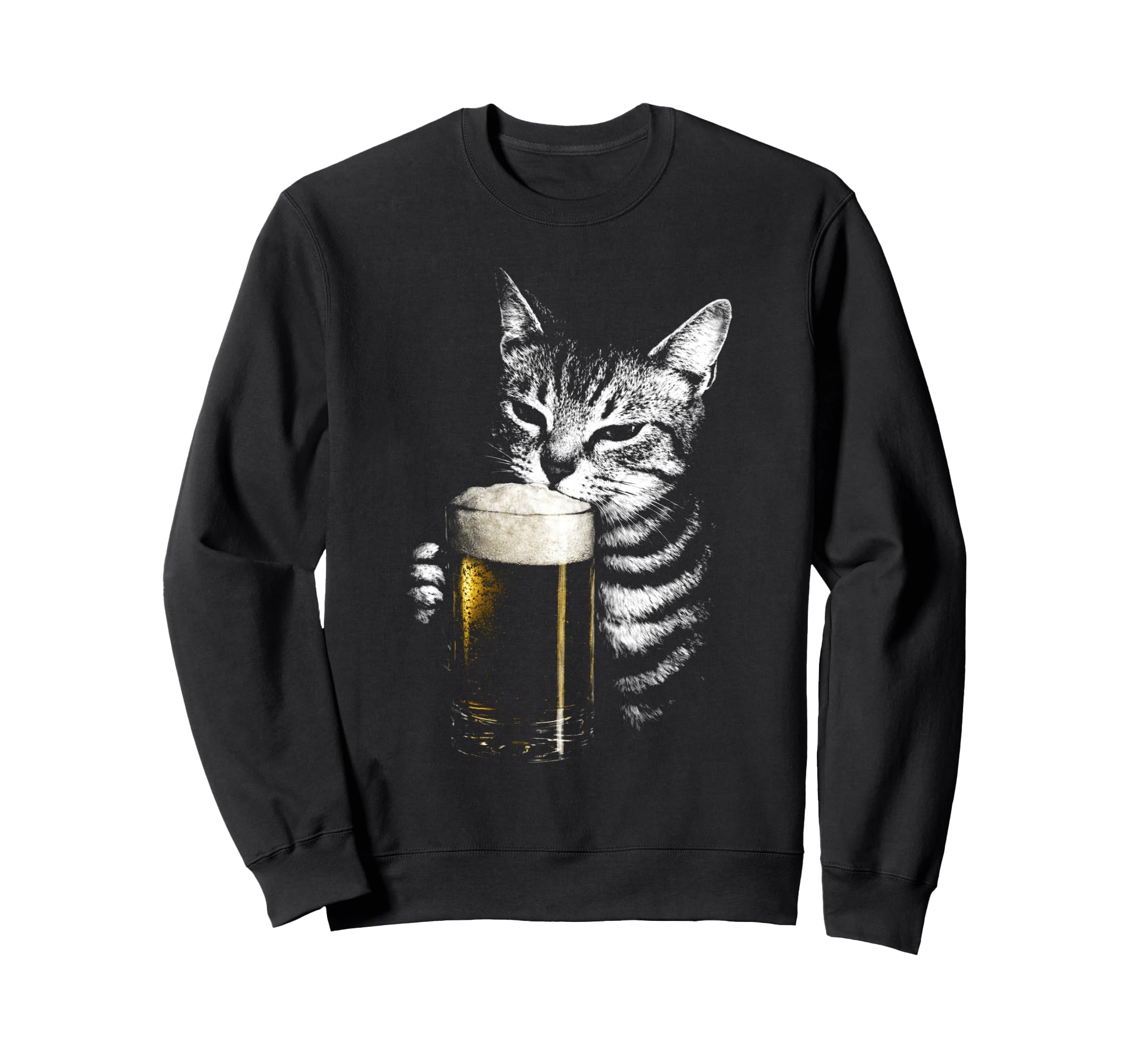 Cat Beer Y2K 90S Funny Cat Beer Animal Sweatshirt - Unique Graphic Unisex - T-Shirt, Sweatshirt, Hoodie