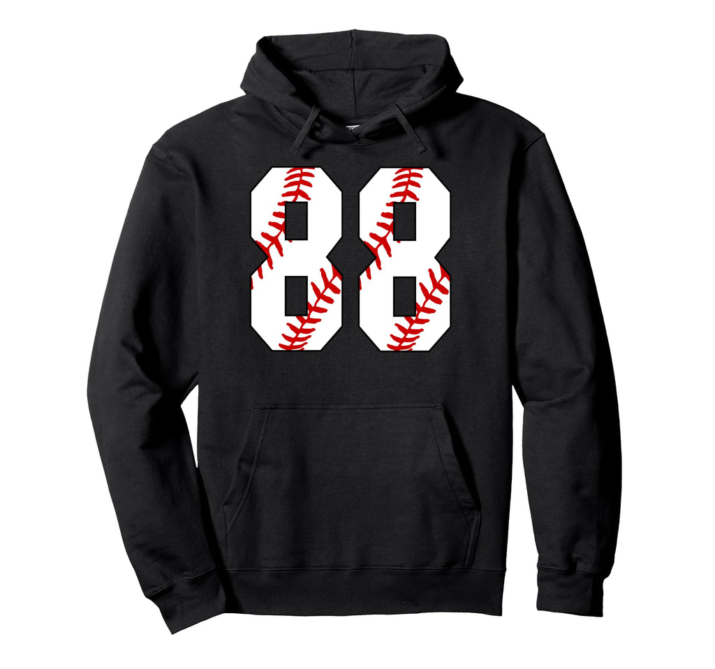 Baseball Mom 88 Jersey Baseball Hoodie - Fun Novelty Design Men Women - T-Shirt, Sweatshirt, Hoodie