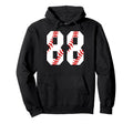 Baseball Mom 88 Jersey Baseball Hoodie - Fun Novelty Design Men Women - T-Shirt, Sweatshirt, Hoodie