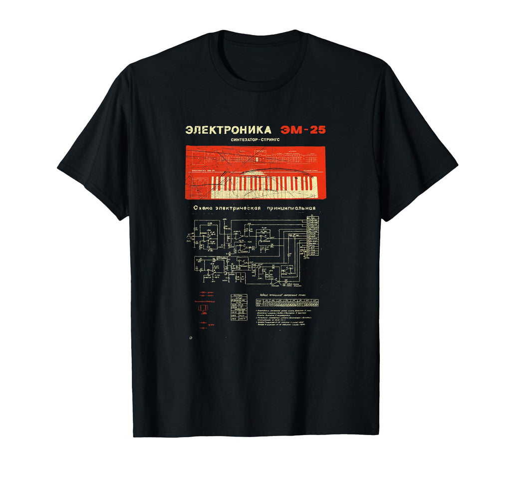 Synthesizer Analog Russian Synth T-Shirt - Trendy Graphic for Adults - T-Shirt, Sweatshirt, Hoodie