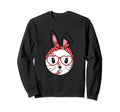 Happy Easter Bunny Playing Baseball Sweatshirt - Graphic Print for Adults - T-Shirt, Sweatshirt, Hoodie