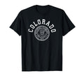 Colorado Seal Distressed Colorado Flag T-Shirt - Trendy Graphic Unisex - T-Shirt, Sweatshirt, Hoodie