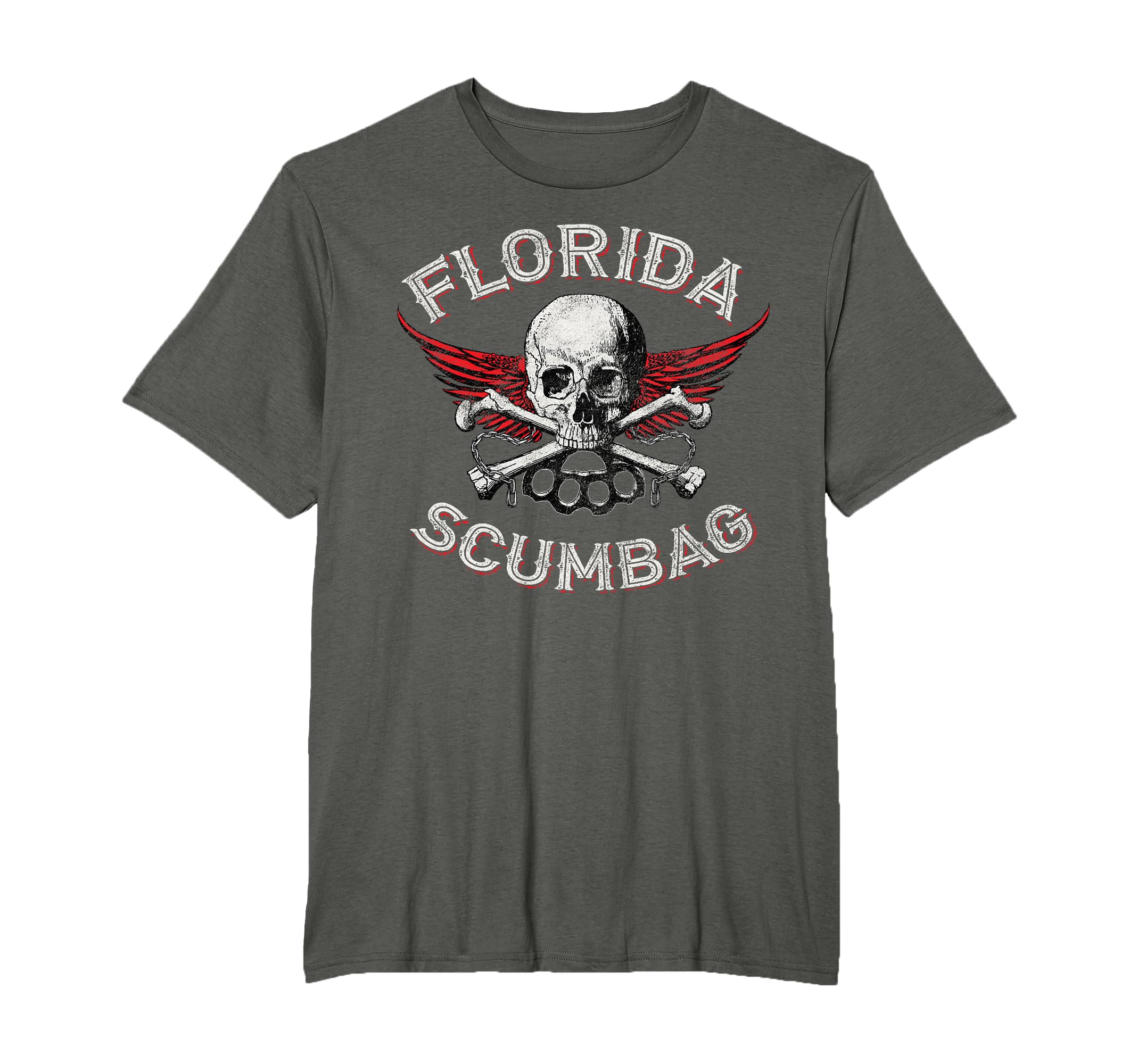 Funny Florida Scumbag Distressed Biker T-Shirt - Graphic Print Unisex - T-Shirt, Sweatshirt, Hoodie