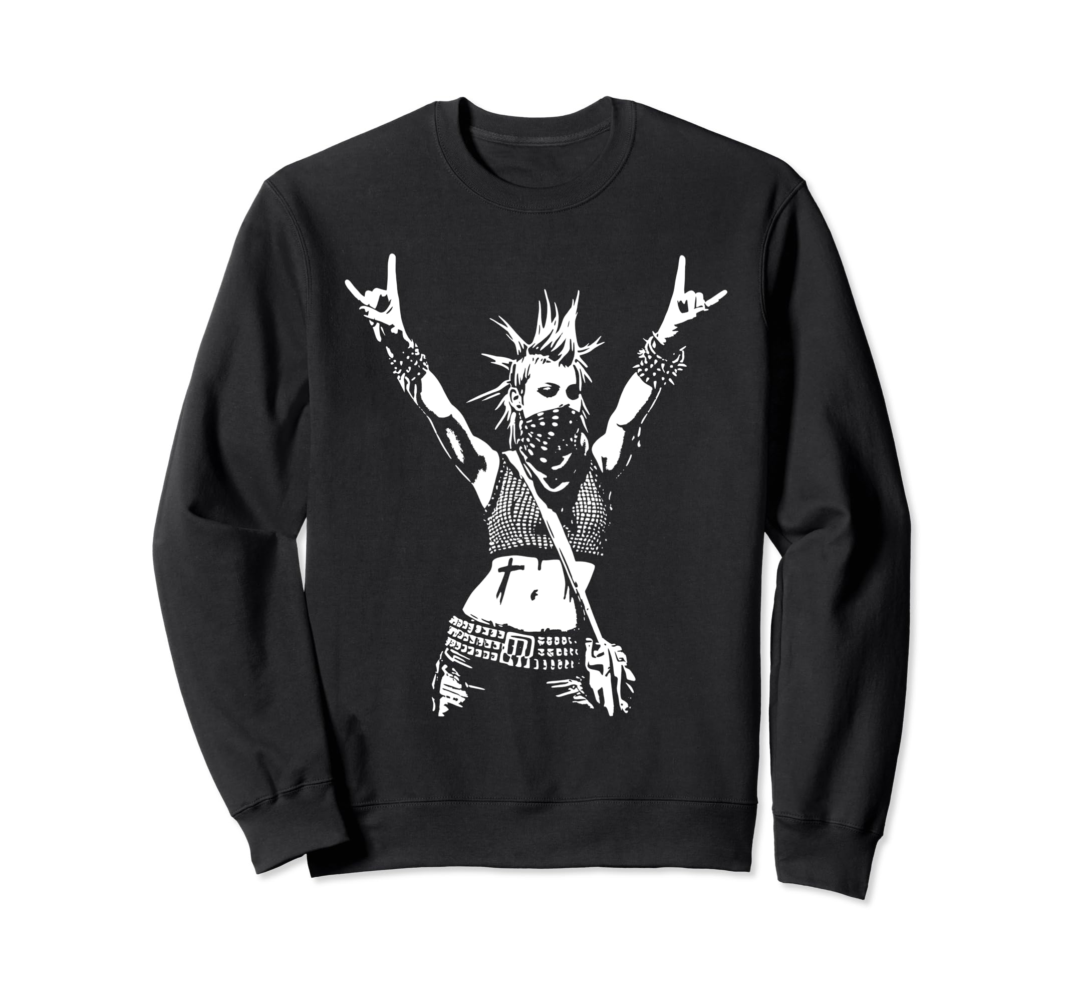 Hand Horns Punk Rock 90S Grunge Sweatshirt - Fun Novelty Design Unisex - T-Shirt, Sweatshirt, Hoodie