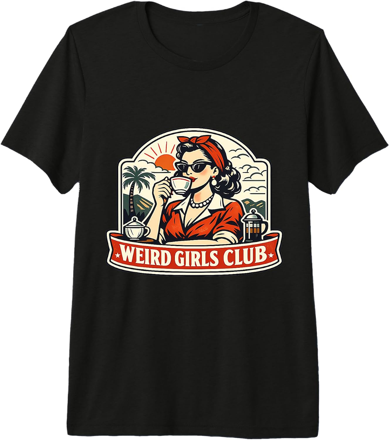 Weird Girls Club Funny Vintage Quote Retro Merch - Adult & Kids T-Shirts, Sweatshirts & Hoodies apparel design preview 1