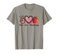 Peace Love Strawberry Shirts Farmer T-Shirt - Novelty Apparel for Adults - T-Shirt, Sweatshirt, Hoodie