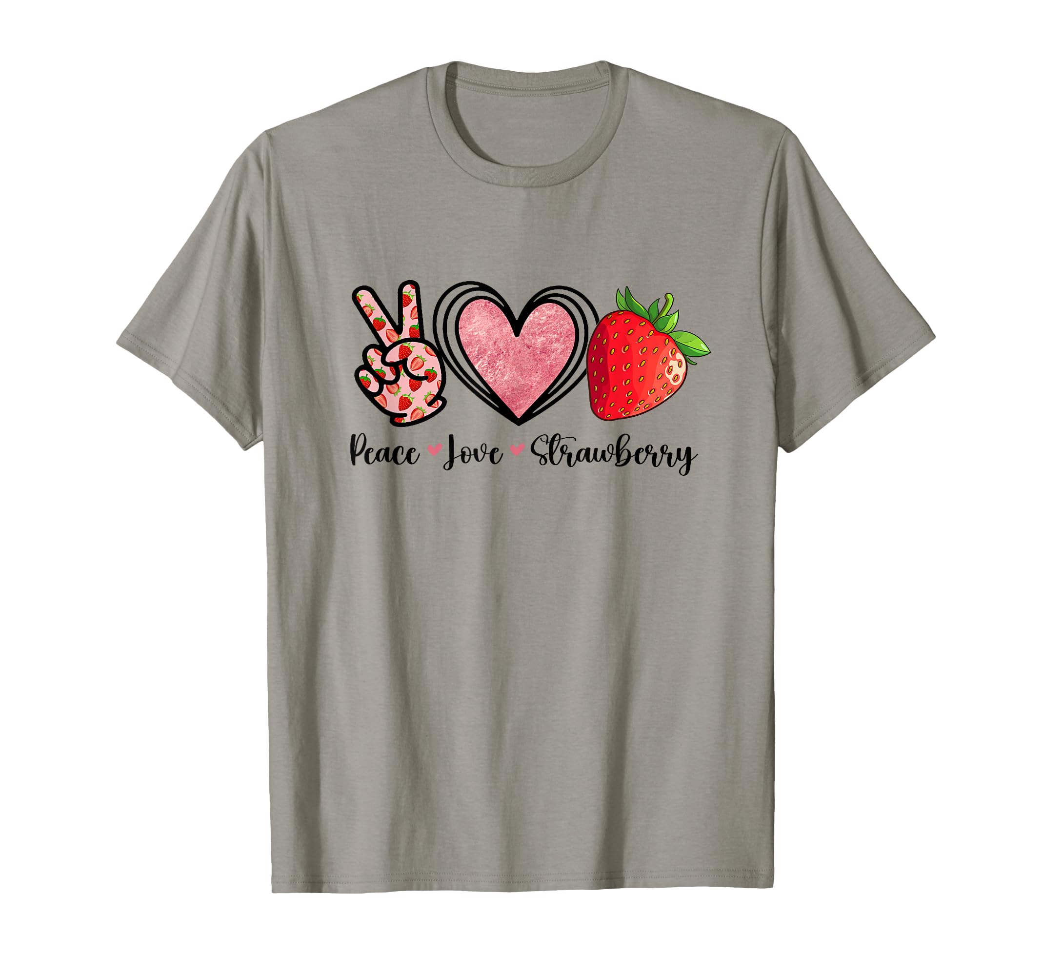 Peace Love Strawberry Shirts Farmer T-Shirt - Novelty Apparel for Adults - T-Shirt, Sweatshirt, Hoodie