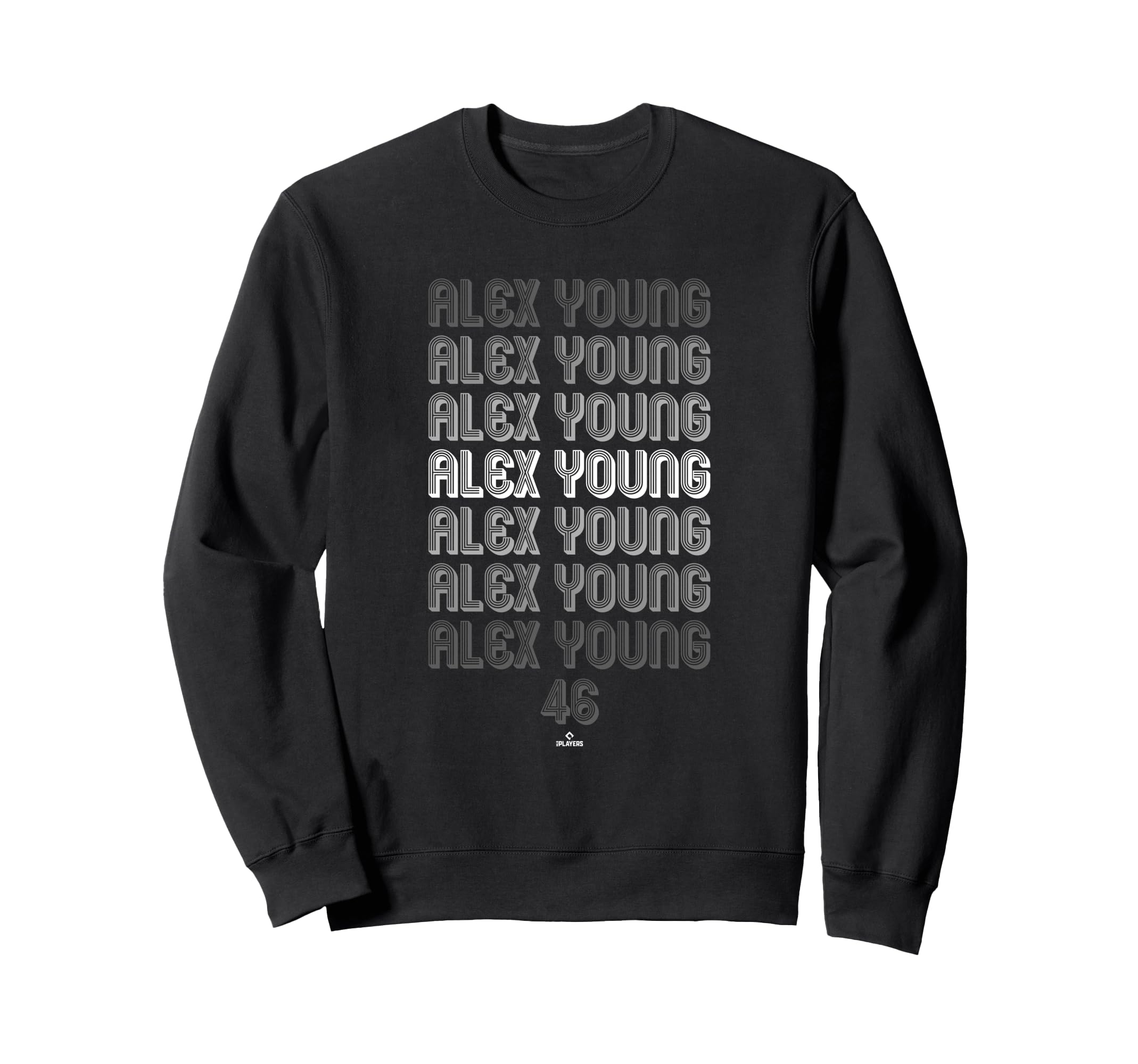 Repeating Text Alex Young New York Sweatshirt - Novelty Apparel for Adults - T-Shirt, Sweatshirt, Hoodie