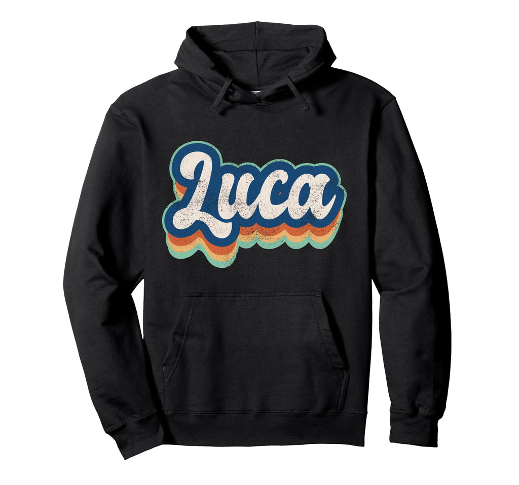 Luca First Name 70S 80S Personalized Hoodie - Minimalist Print Unisex - T-Shirt, Sweatshirt, Hoodie