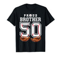 Proud Brother Baseball Player Number 50 T-Shirt - Minimalist Print Unisex - T-Shirt, Sweatshirt, Hoodie