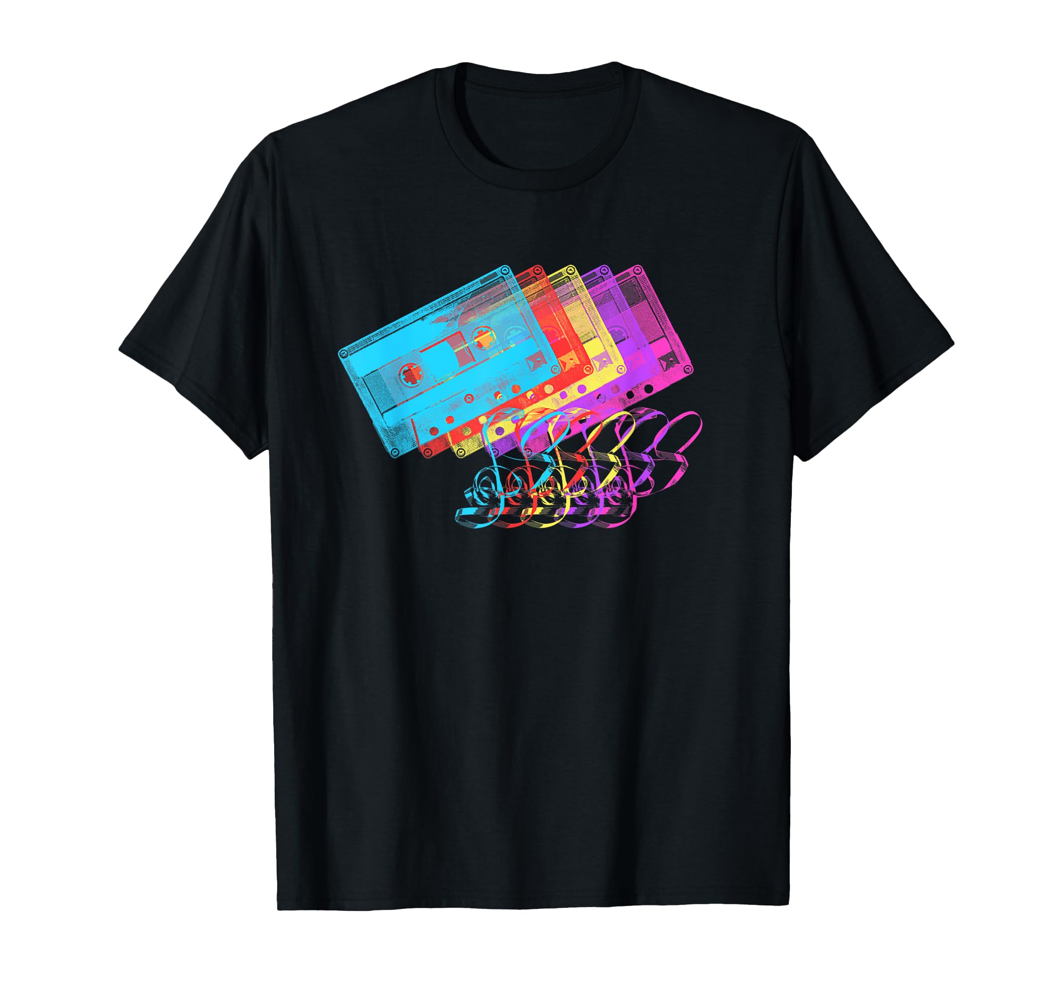 80S Cassette Neon Tape Totally Rad 1980S T-Shirt - Custom Art Print Unisex - T-Shirt, Sweatshirt, Hoodie