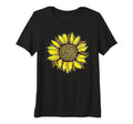 Womens Sunflower Leopard Boho Floral T-Shirt - Trendy Graphic for Adults - T-Shirt, Sweatshirt, Hoodie