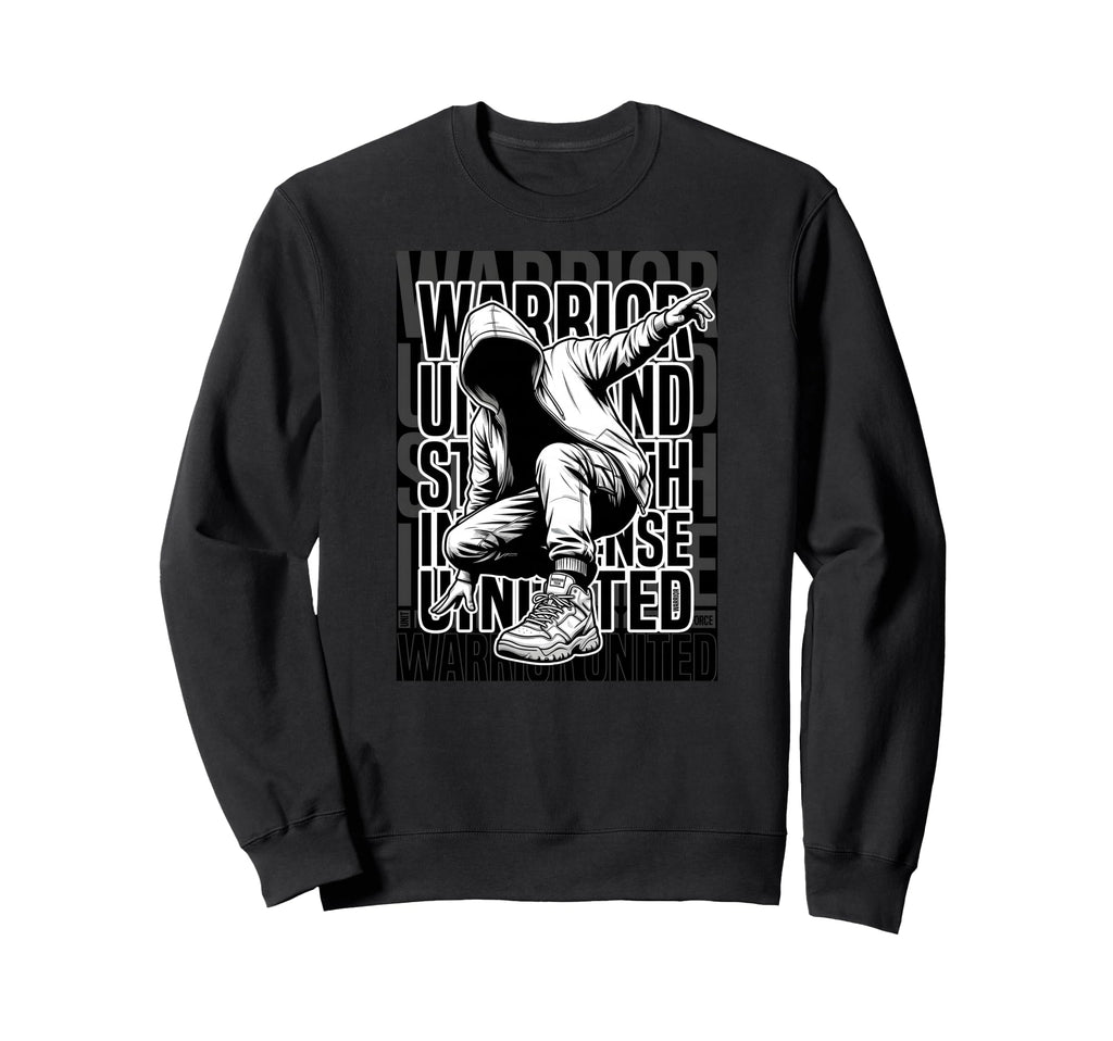 Hip Hop Old School Warrior United Sweatshirt - Unique Graphic for Adults - T-Shirt, Sweatshirt, Hoodie