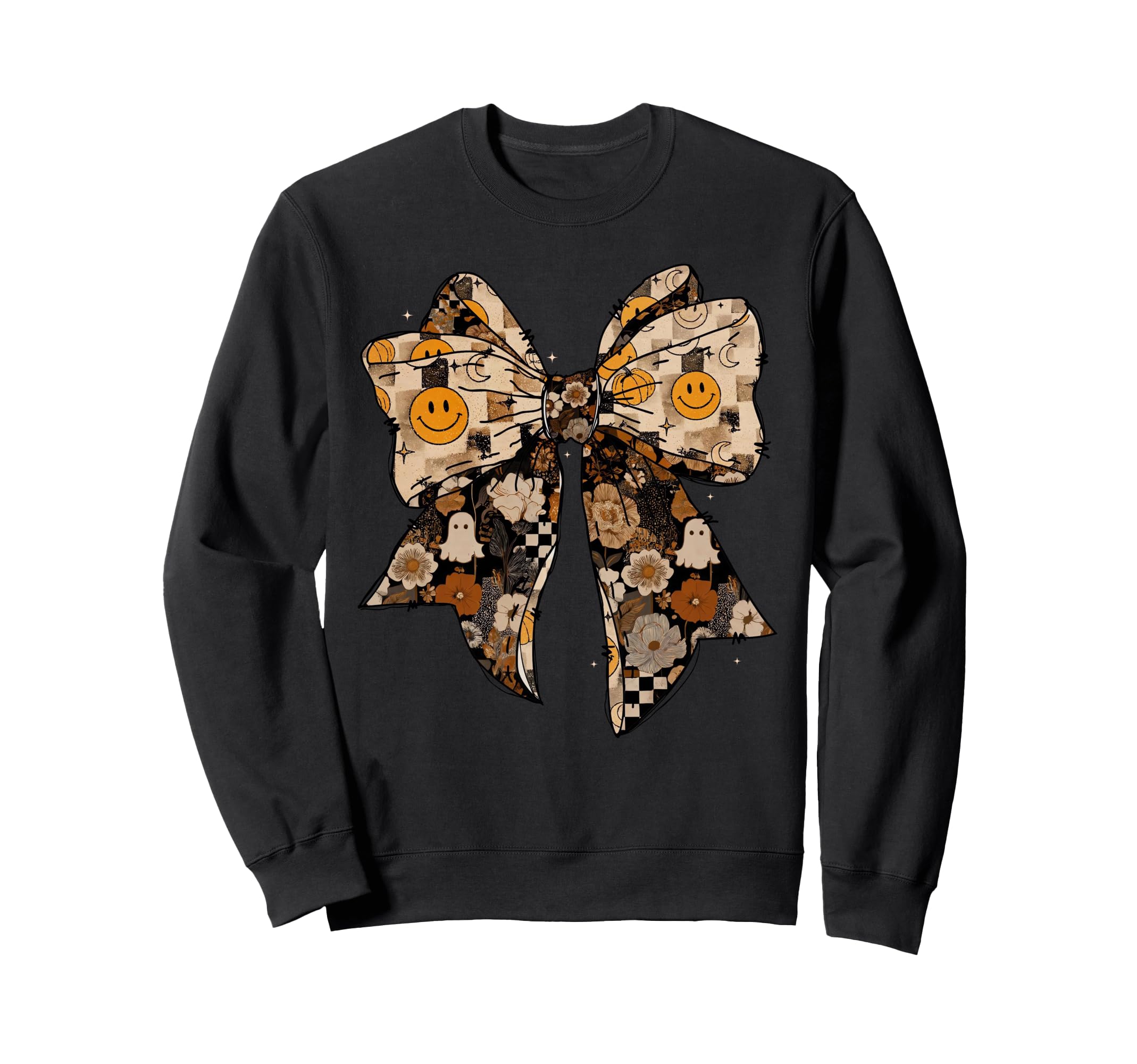 Coquette Bow Boho Floral Fall Autumn Sweatshirt - Aesthetic Graphic Unisex - T-Shirt, Sweatshirt, Hoodie