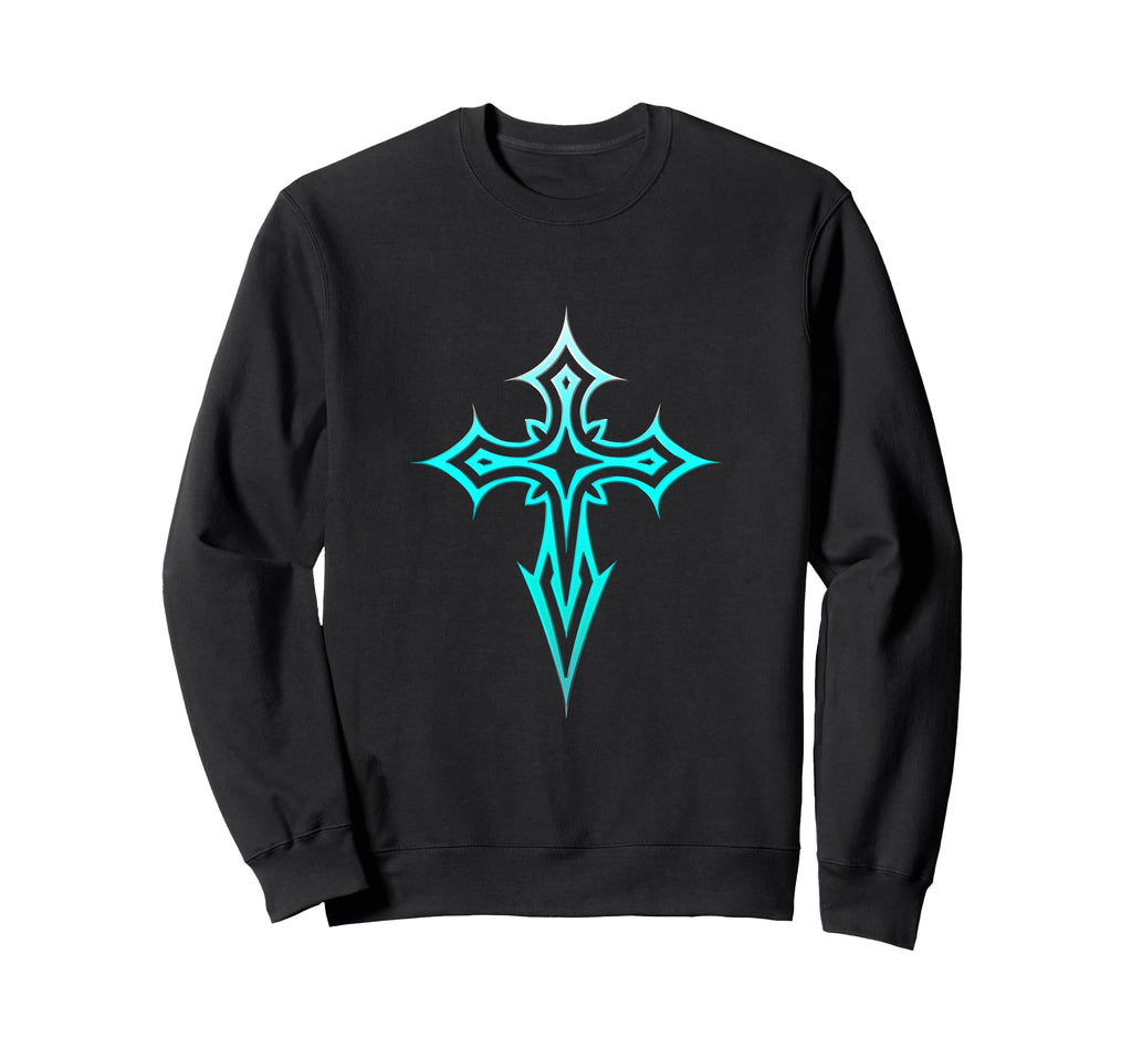 Gothic Cross Y2K Alt Aesthetic Emo Sweatshirt - Unique Graphic Unisex - T-Shirt, Sweatshirt, Hoodie