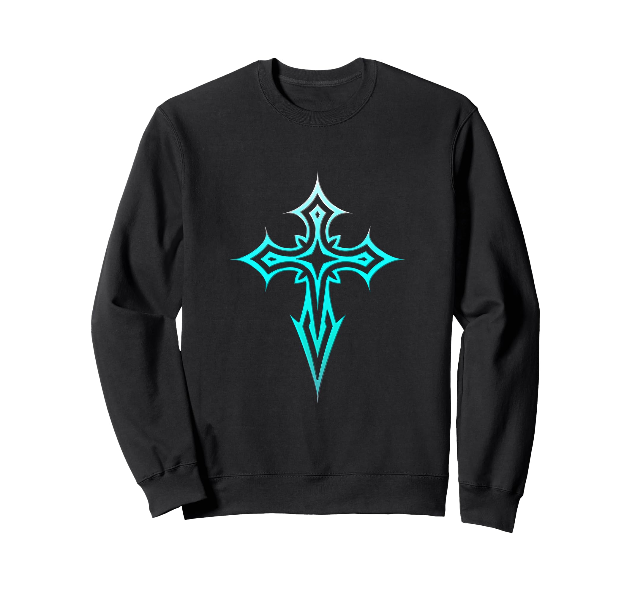 Gothic Cross Y2K Alt Aesthetic Emo Sweatshirt - Unique Graphic Unisex - T-Shirt, Sweatshirt, Hoodie
