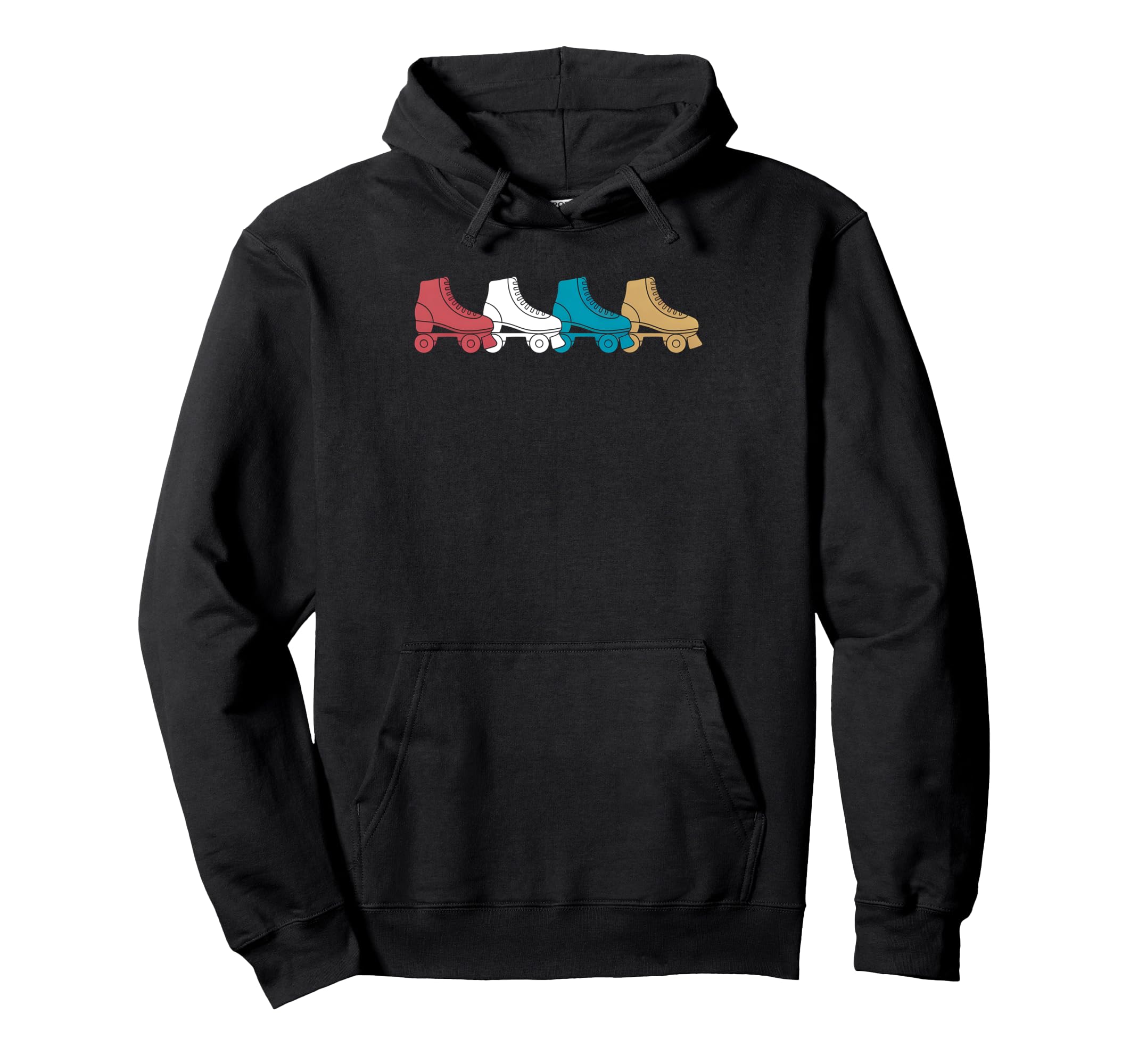 Colors Roller Skate Lineup Rokller Hoodie - Trendy Graphic for Adults - T-Shirt, Sweatshirt, Hoodie