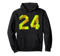Softball 24 Jersey Number Hoodie - Fun Novelty Design for Adults - T-Shirt, Sweatshirt, Hoodie