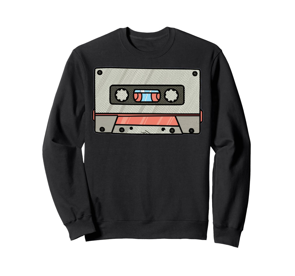Cassette Tape Image Music Sweatshirt - Casual Everyday Wear Men Women - T-Shirt, Sweatshirt, Hoodie