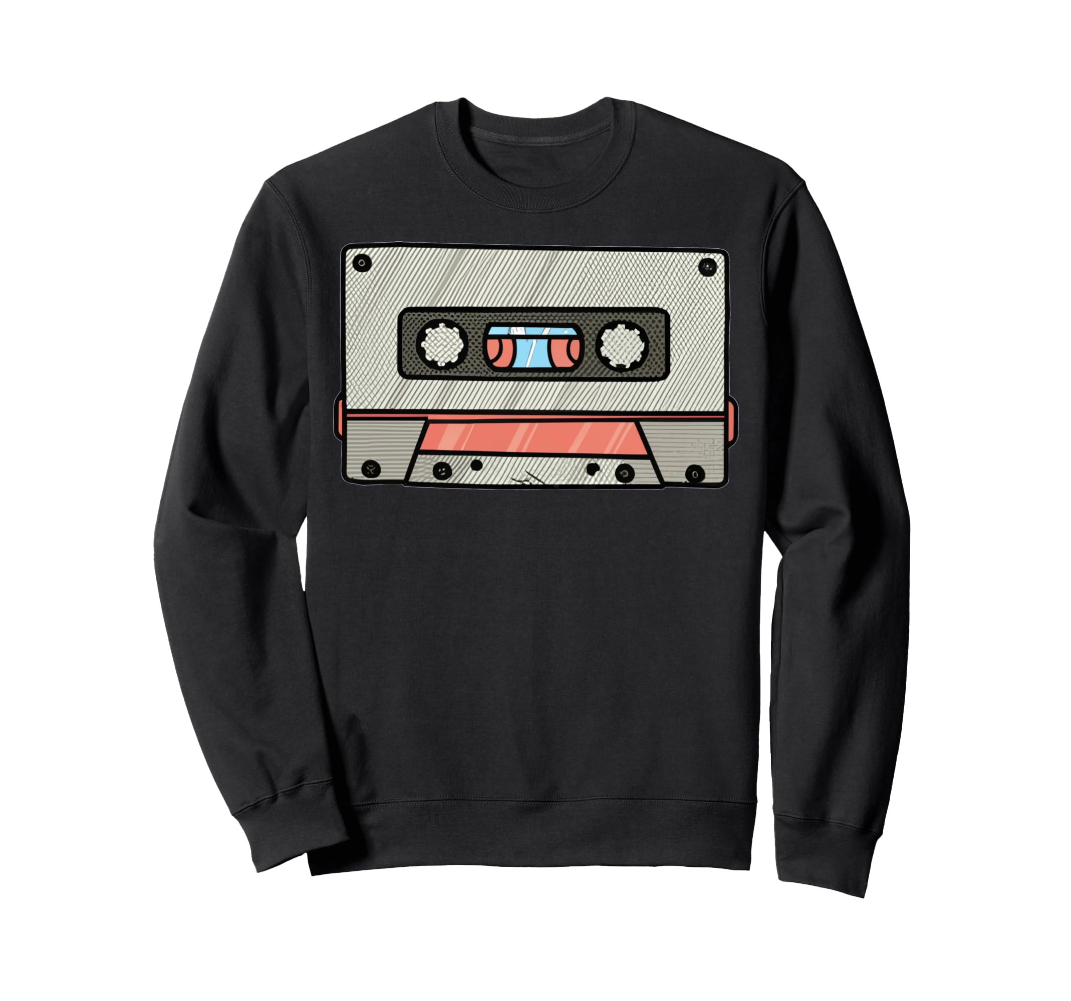 Cassette Tape Image Music Sweatshirt - Casual Everyday Wear Men Women - T-Shirt, Sweatshirt, Hoodie