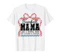 Coquette Baseball Mama Checkered T-Shirt - Fun Novelty Design for Adults - T-Shirt, Sweatshirt, Hoodie