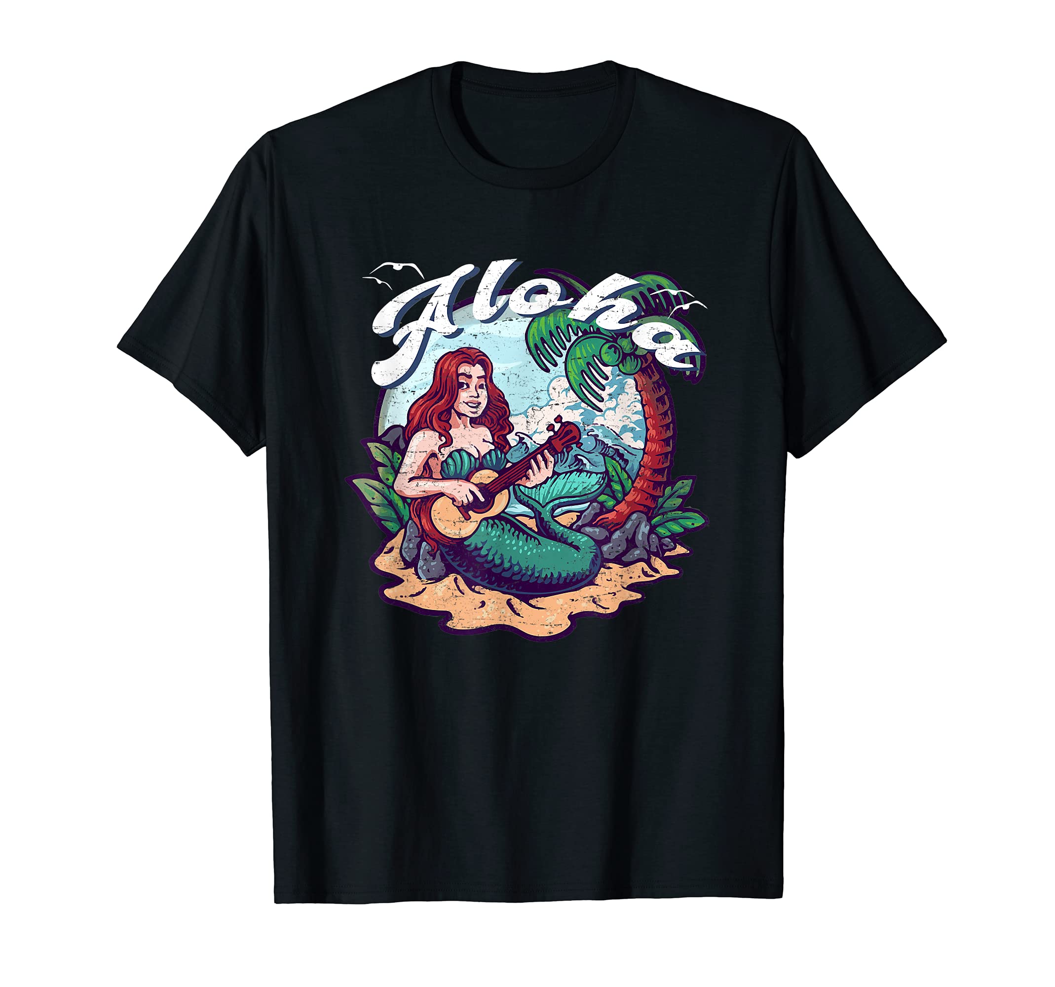 Hawaiian Mermaid Vacation Sunset T-Shirt - Streetwear Style Unisex - T-Shirt, Sweatshirt, Hoodie