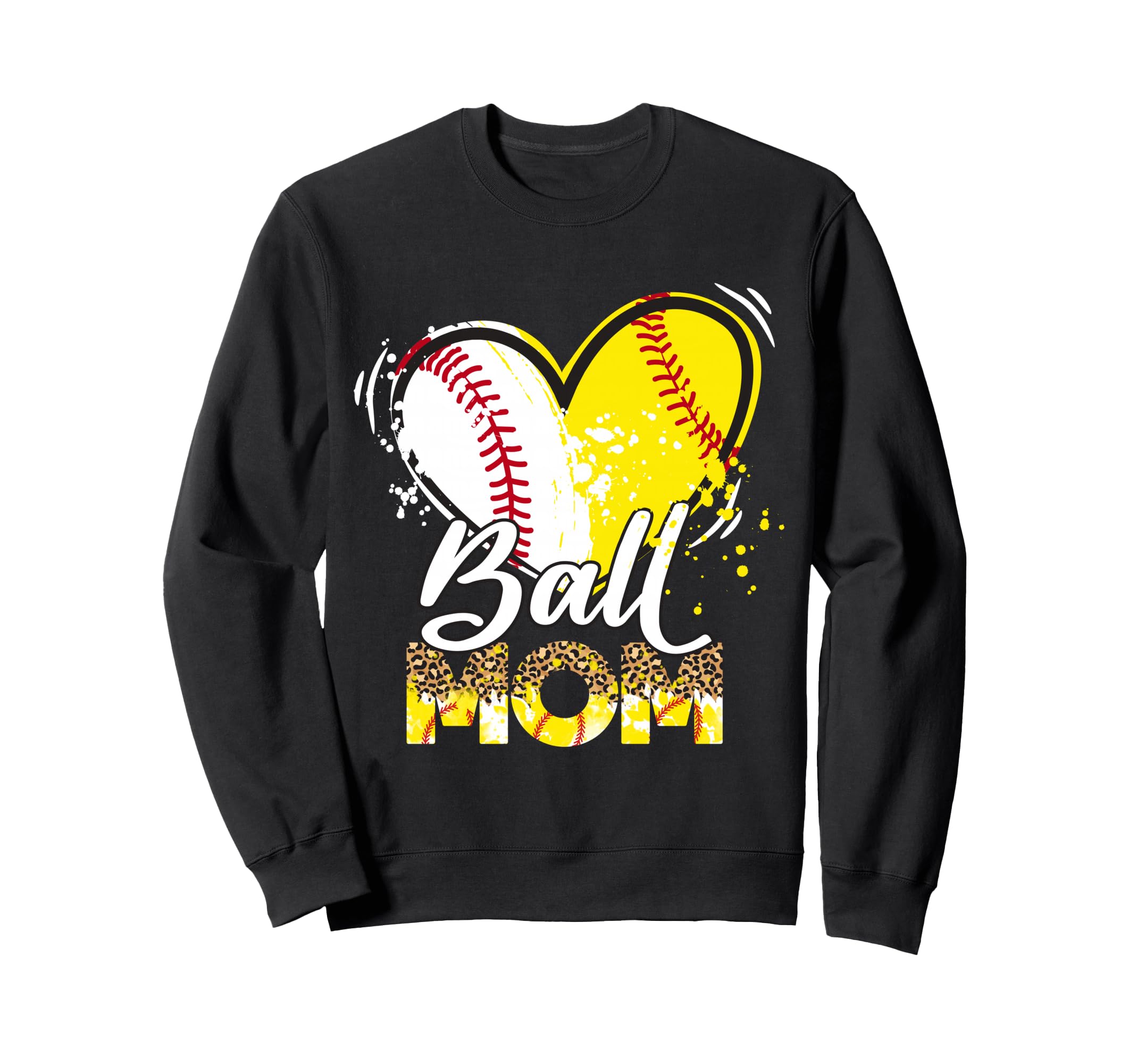 Mom Both Baseball Softball Sport Sweatshirt - Unique Graphic Unisex - T-Shirt, Sweatshirt, Hoodie