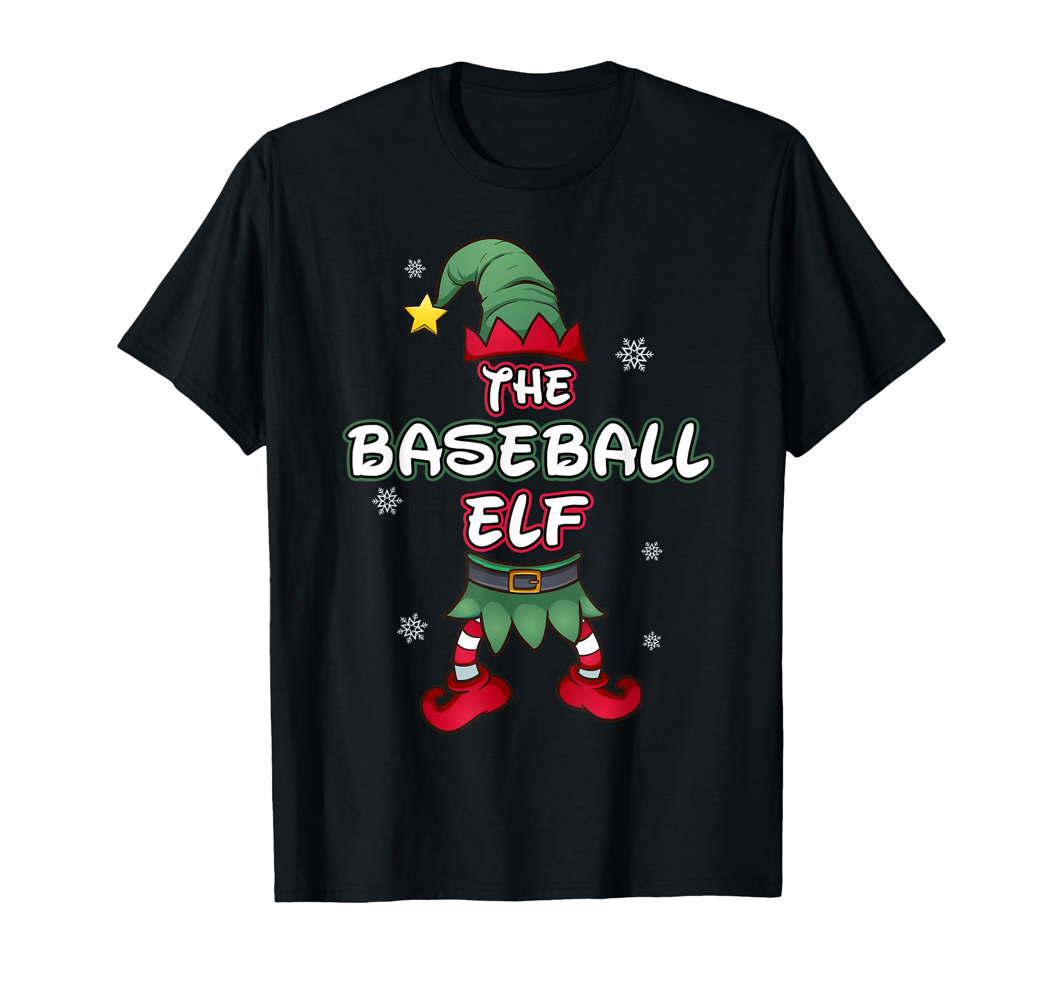 Baseball Elf Pajamas Pjs Matching T-Shirt - Aesthetic Graphic for Adults - T-Shirt, Sweatshirt, Hoodie