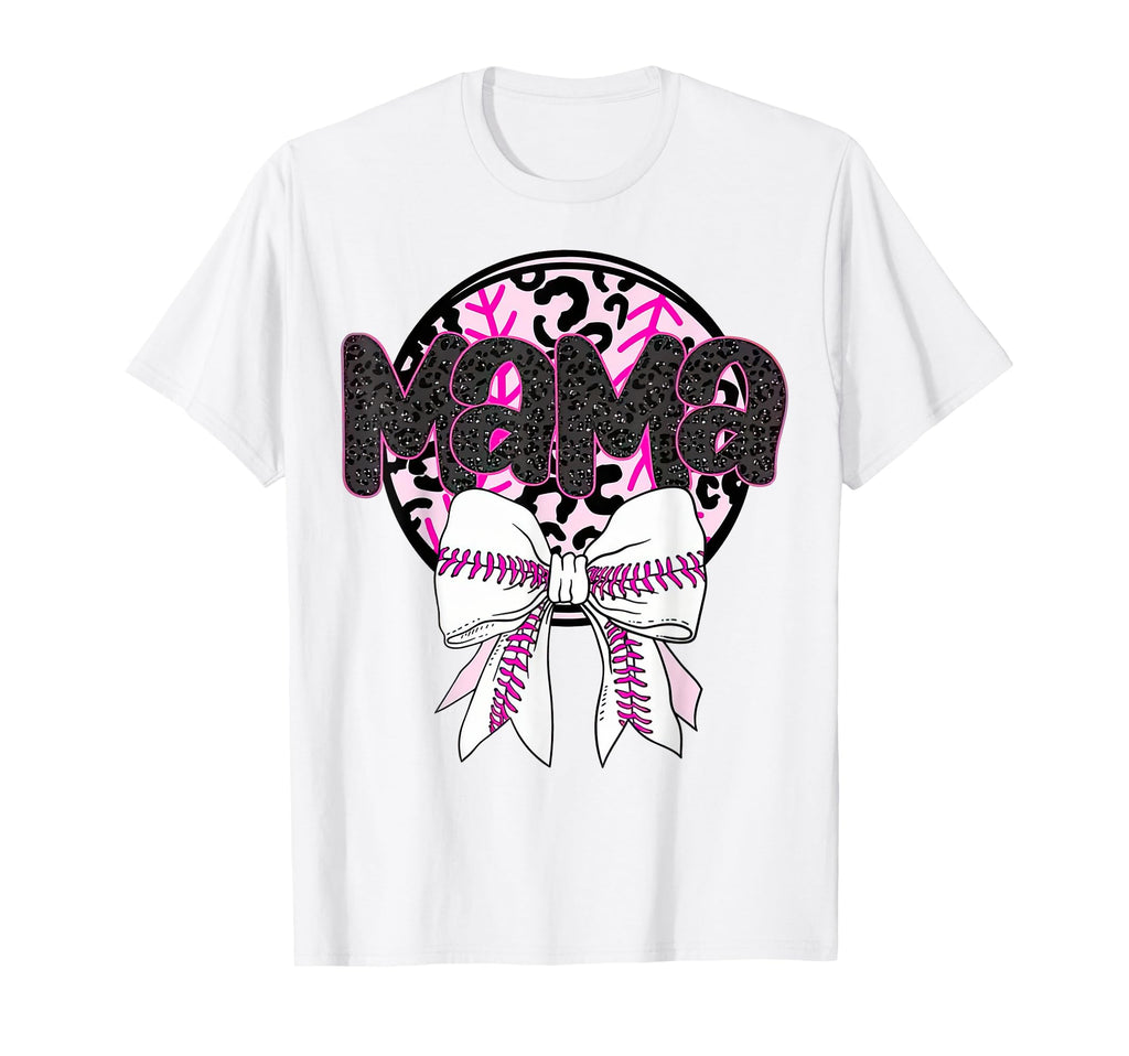 Coquette Baseball Mama Black Leopard Mom T-Shirt - Streetwear Style Unisex - T-Shirt, Sweatshirt, Hoodie