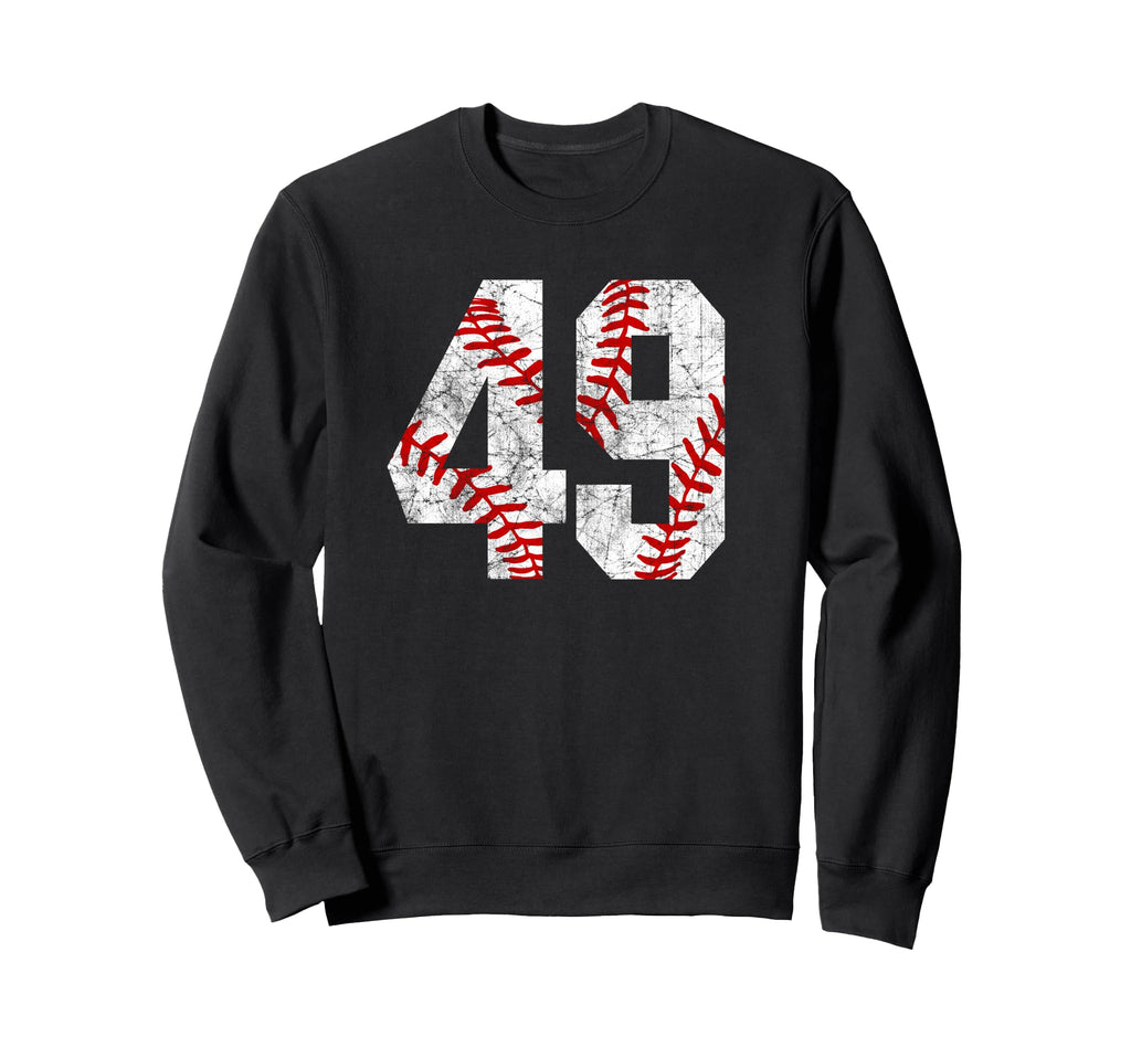 Baseball Mom 49 Jersey Baseball Sweatshirt - Novelty Apparel for Adults - T-Shirt, Sweatshirt, Hoodie