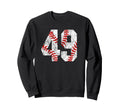 Baseball Mom 49 Jersey Baseball Sweatshirt - Novelty Apparel for Adults - T-Shirt, Sweatshirt, Hoodie