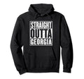 Straight Outta Georgia Distressed Hoodie - Graphic Print Unisex - T-Shirt, Sweatshirt, Hoodie