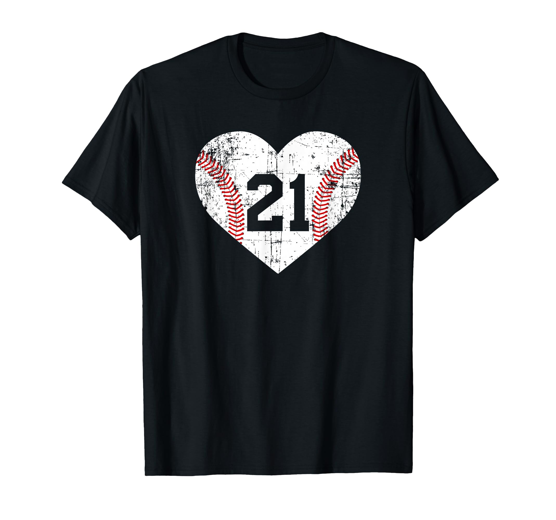 Baseball 21 Jersey Number T-Shirt - Novelty Apparel for Adults - T-Shirt, Sweatshirt, Hoodie