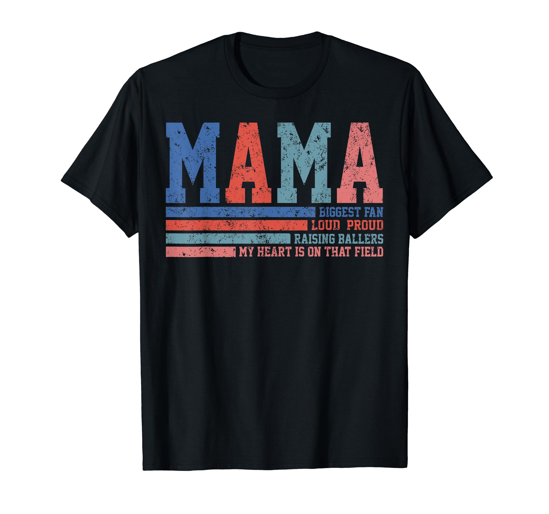 Mama Biggest Fan Loud Proud Softball T-Shirt - Graphic Print for Adults - T-Shirt, Sweatshirt, Hoodie