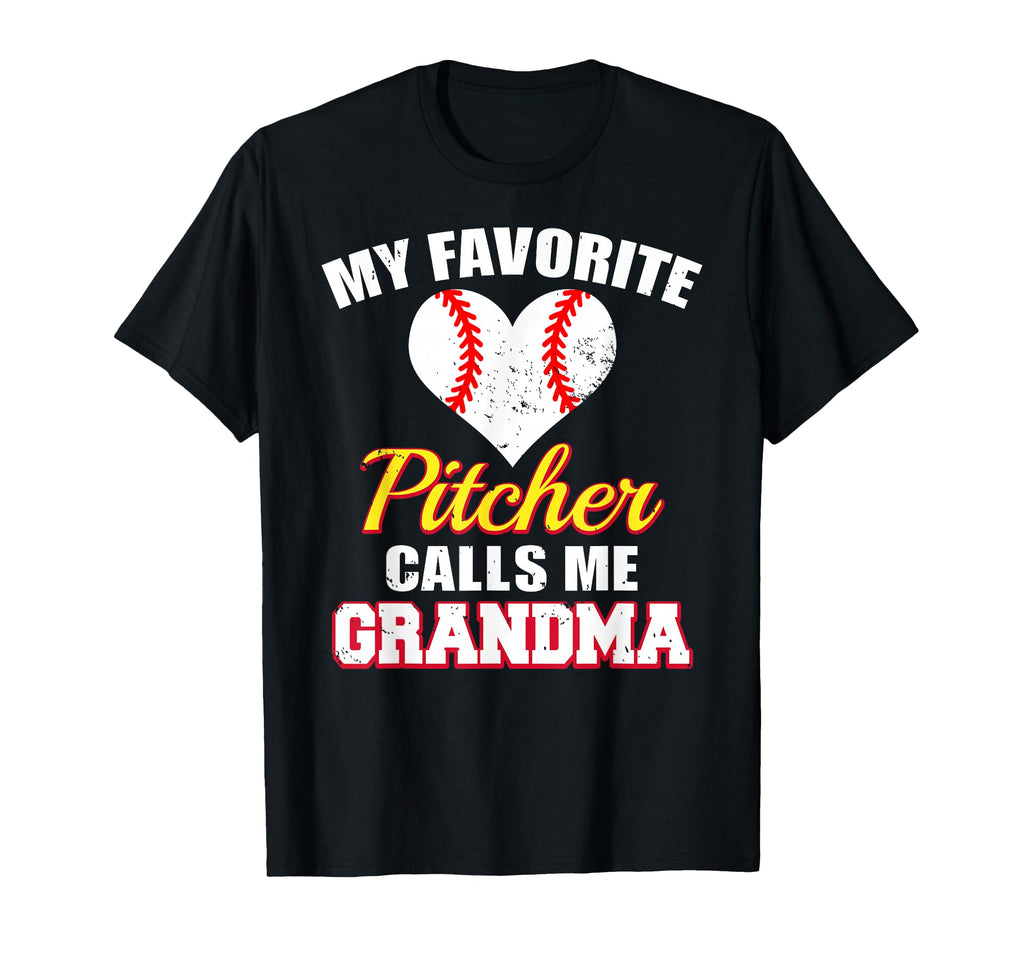 My Favorite Pitcher Calls Me Grandma T-Shirt - Minimalist Print Men Women - T-Shirt, Sweatshirt, Hoodie