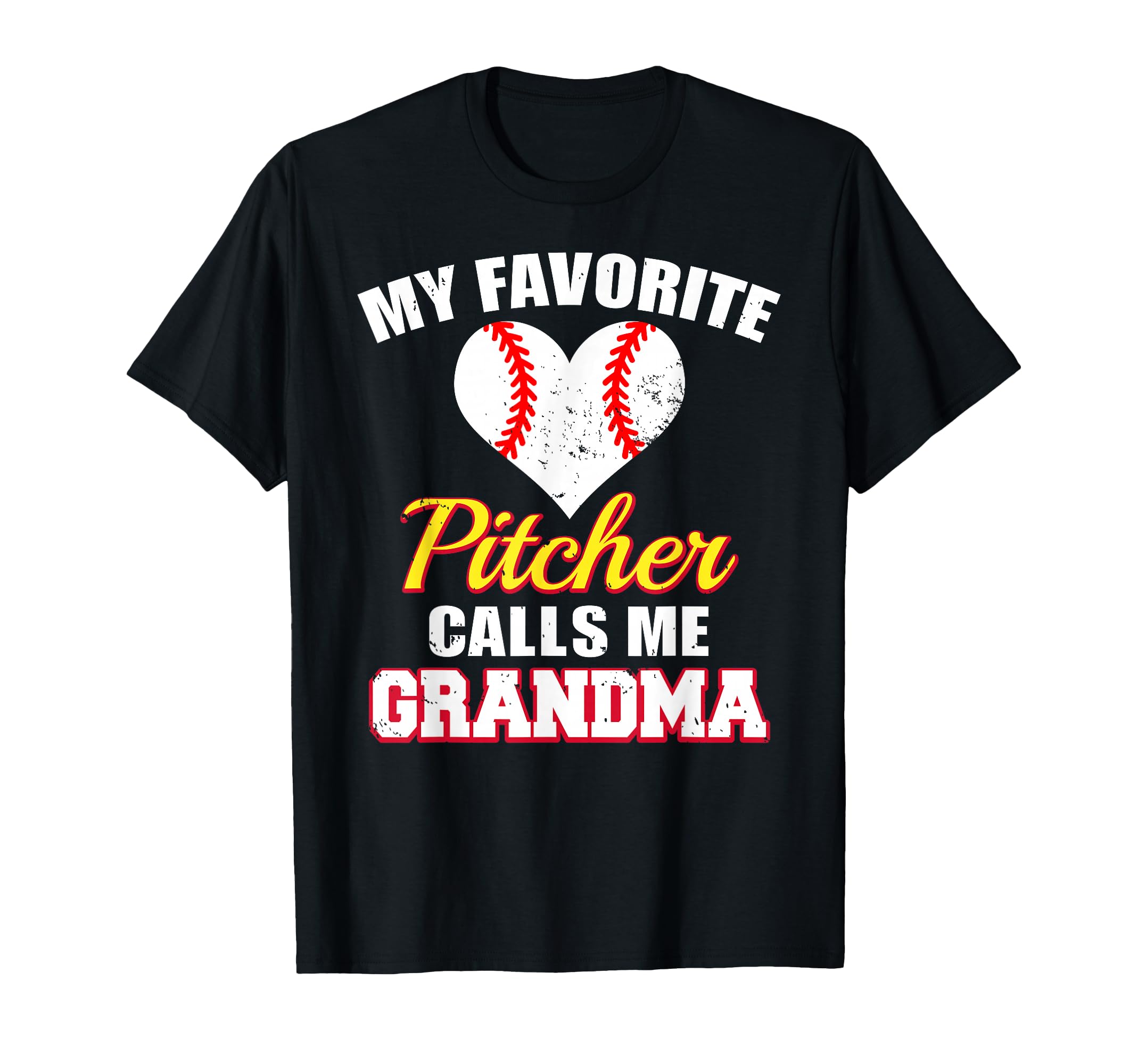 My Favorite Pitcher Calls Me Grandma T-Shirt - Minimalist Print Men Women - T-Shirt, Sweatshirt, Hoodie