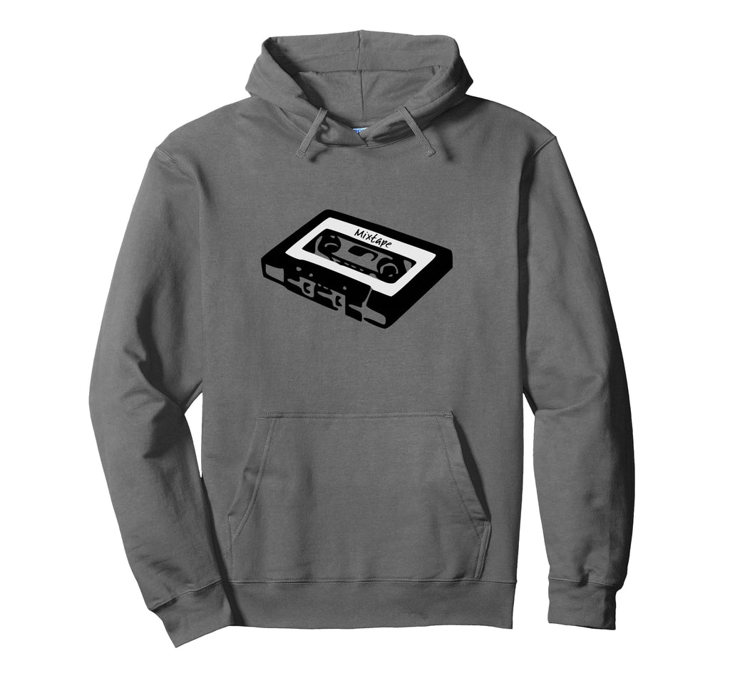 Old School Mixtape Art Funky Cassette Hoodie - Graphic Print for Adults - T-Shirt, Sweatshirt, Hoodie