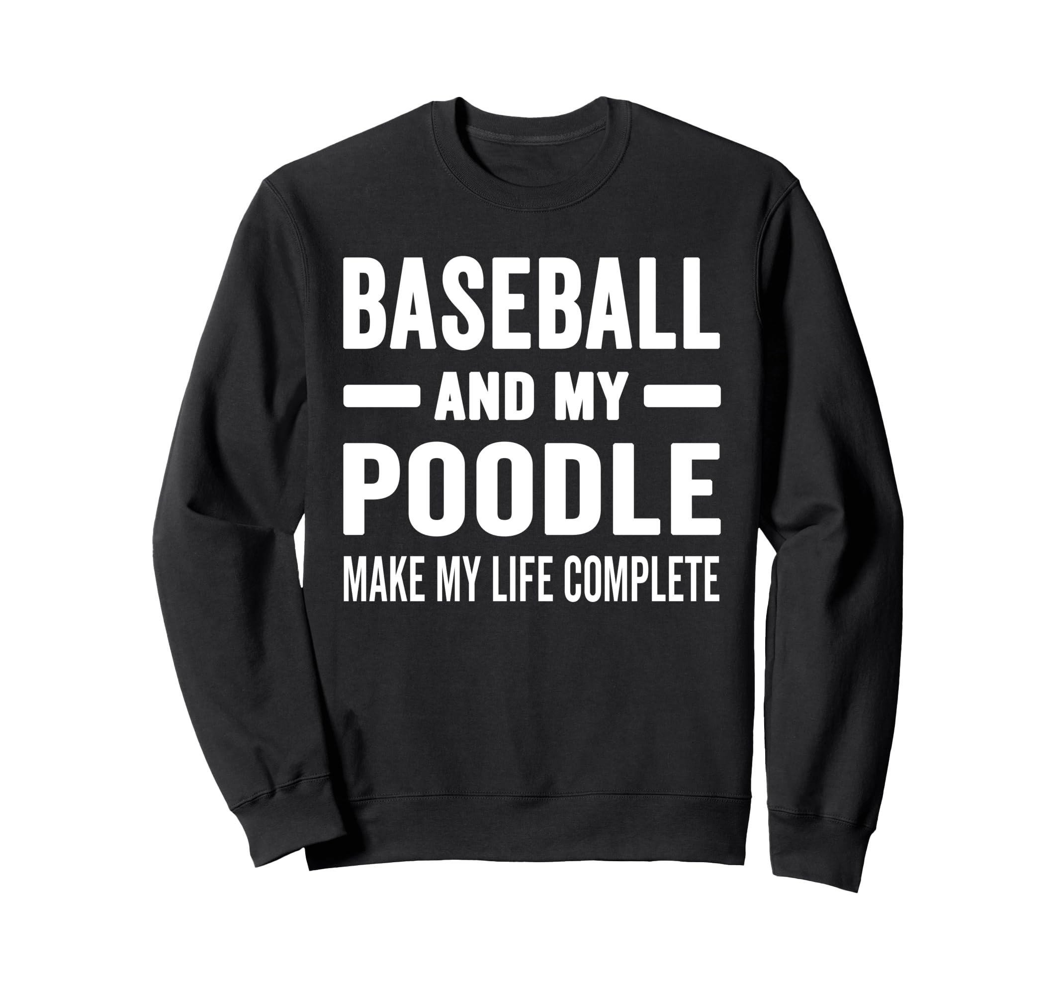Baseball And My Poodle Mama Dog Sweatshirt - Graphic Print for Adults - T-Shirt, Sweatshirt, Hoodie