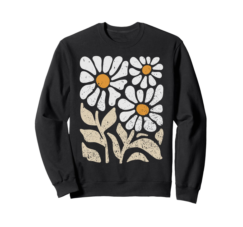 Boho Flower Wildflowers Sweatshirt - Fun Novelty Design Men Women - T-Shirt, Sweatshirt, Hoodie