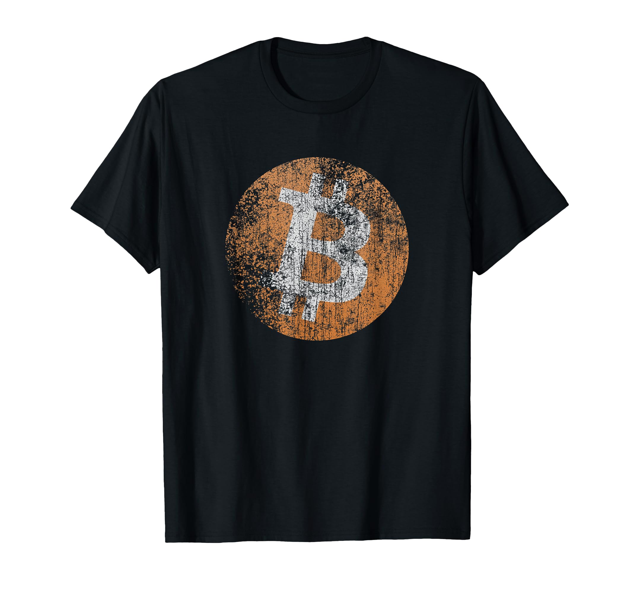Distressed Bitcoin Logo Crypto Money T-Shirt - Minimalist Print Men Women - T-Shirt, Sweatshirt, Hoodie
