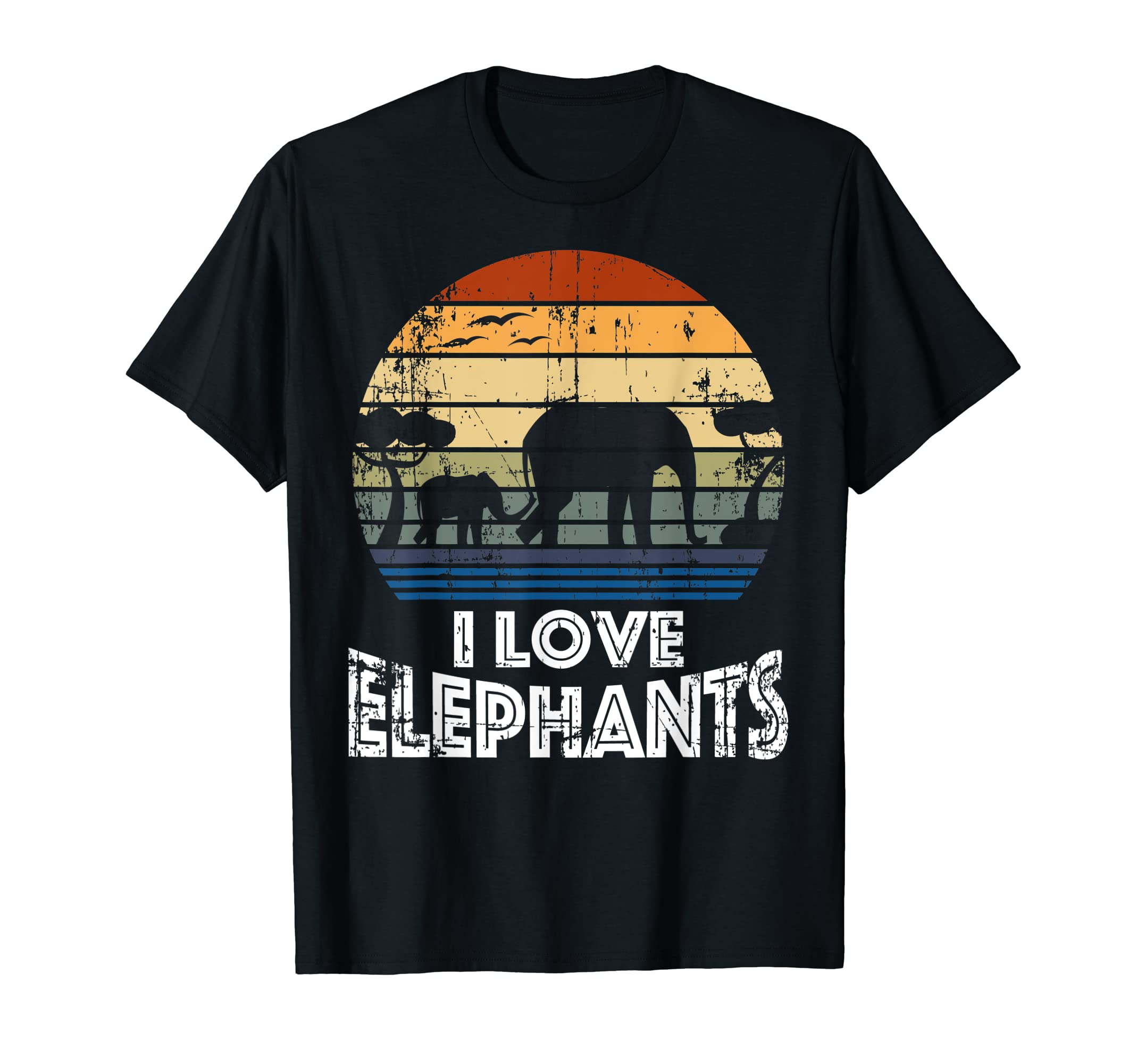 I Love Elephants Elephant Africa T-Shirt - Custom Art Print for Adults - T-Shirt, Sweatshirt, Hoodie
