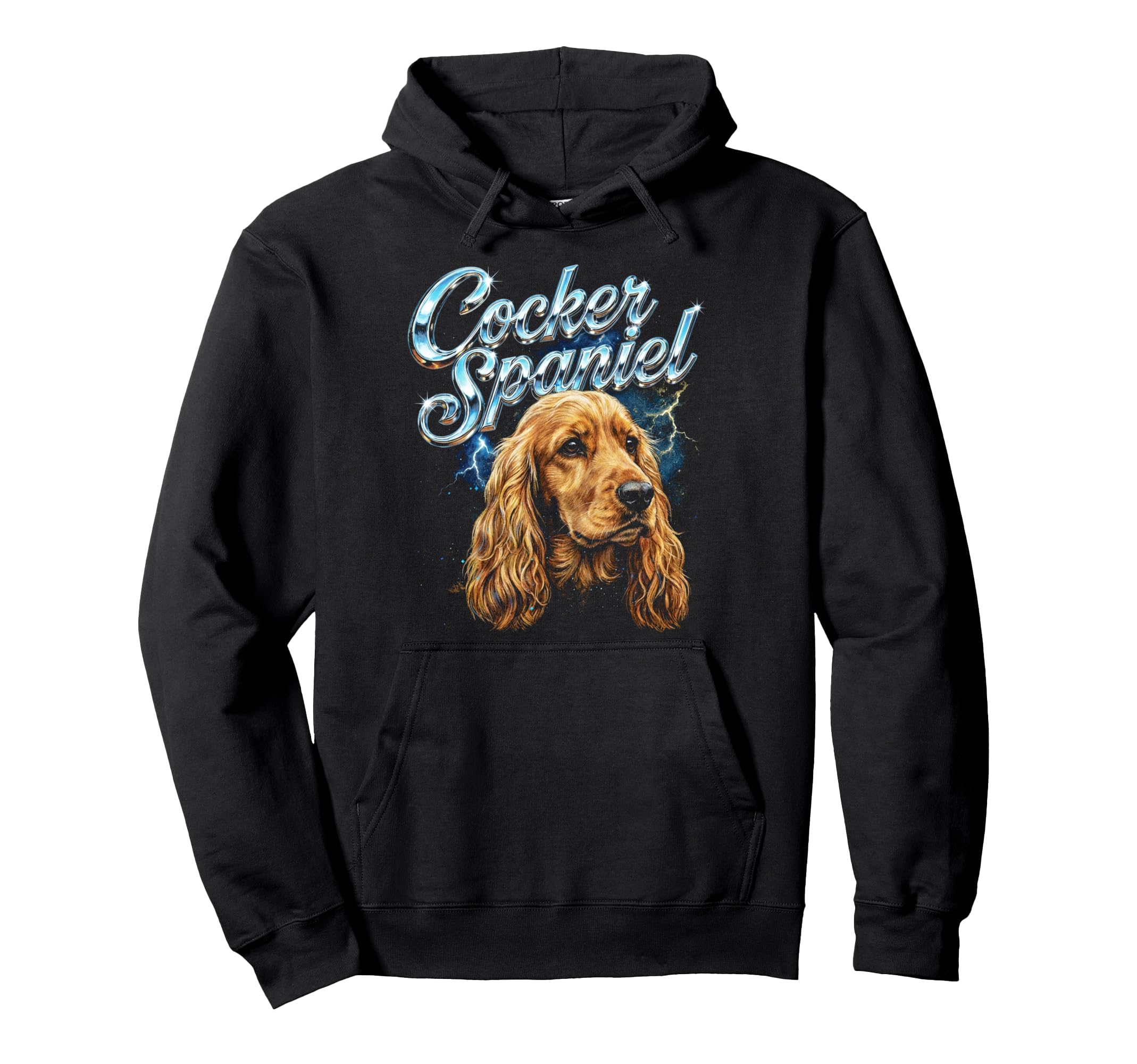 Cocker Spaniel 90S Dog Lover 80S Cocker Hoodie - Graphic Print Unisex - T-Shirt, Sweatshirt, Hoodie