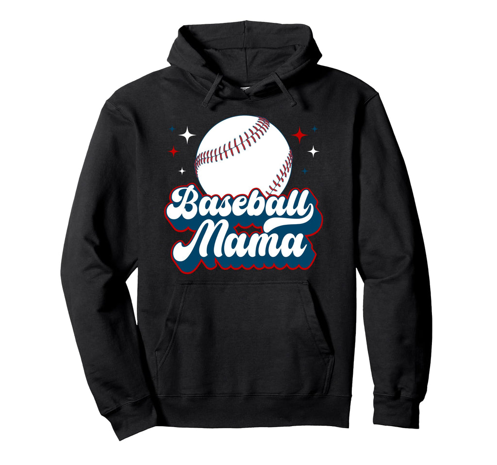 Baseball Mama Baseball Mom Baseball Hoodie - Graphic Print for Adults - T-Shirt, Sweatshirt, Hoodie