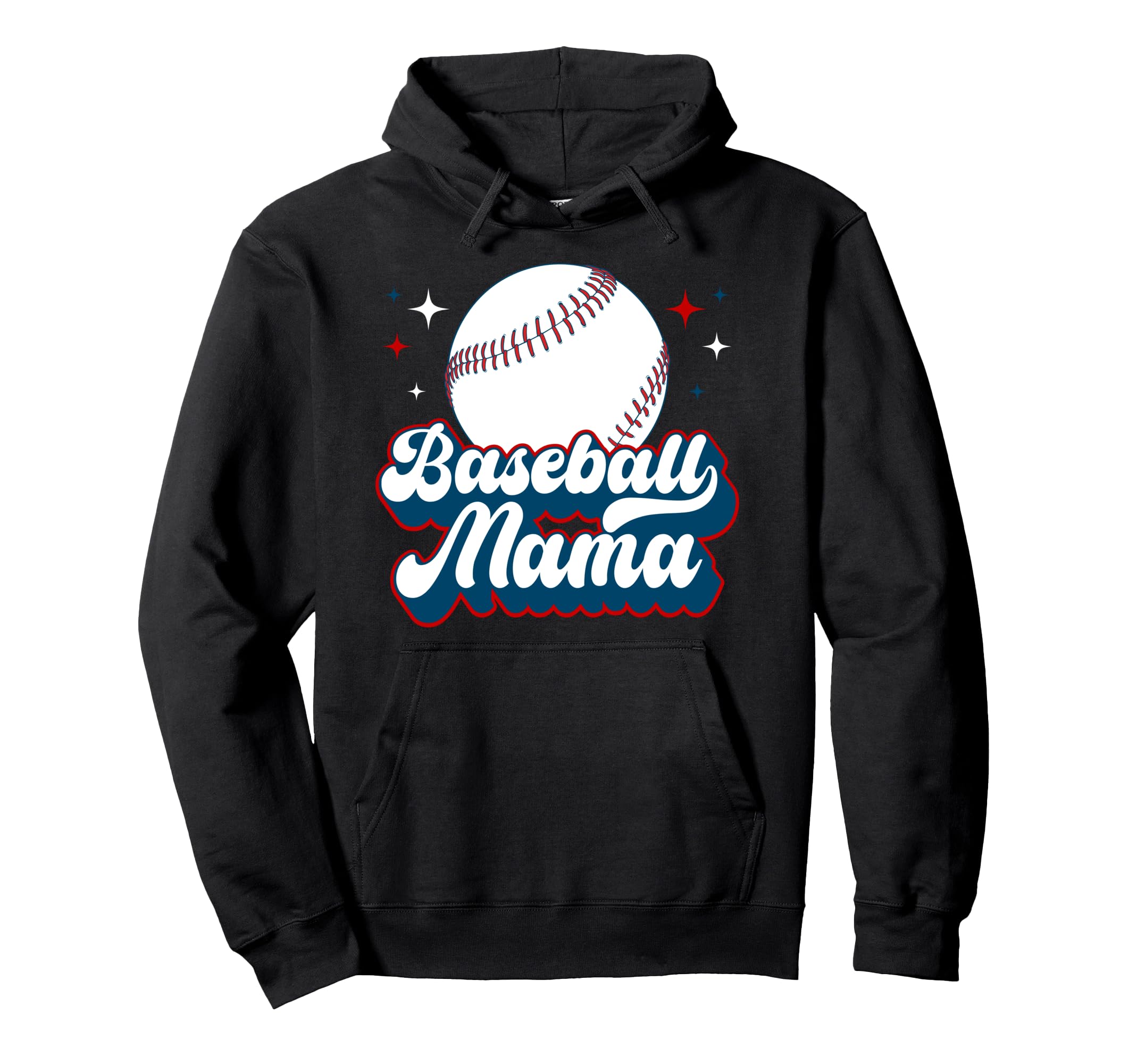 Baseball Mama Baseball Mom Baseball Hoodie - Graphic Print for Adults - T-Shirt, Sweatshirt, Hoodie
