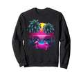 90S Vaporwave Aesthetic Palm Sweatshirt - Fun Novelty Design Men Women - T-Shirt, Sweatshirt, Hoodie