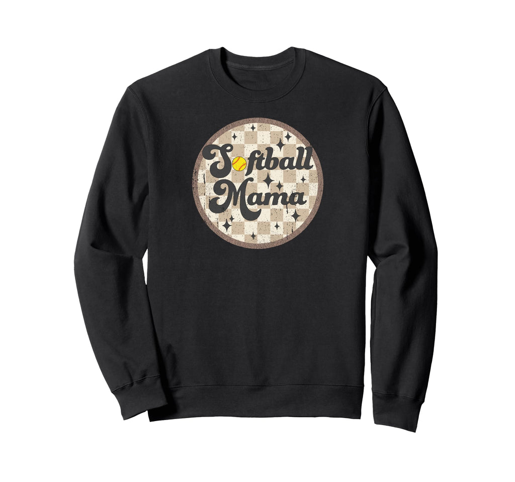 Softball Mama Mom Game Mothers Sweatshirt - Casual Everyday Wear Men Women - T-Shirt, Sweatshirt, Hoodie
