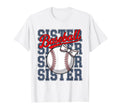 Baseball Sister Coquette Bow Sport Fan T-Shirt - Trendy Graphic for Adults - T-Shirt, Sweatshirt, Hoodie